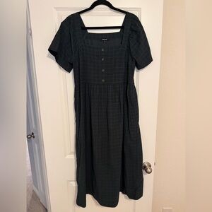 Madewell Dark Green Midi Dress